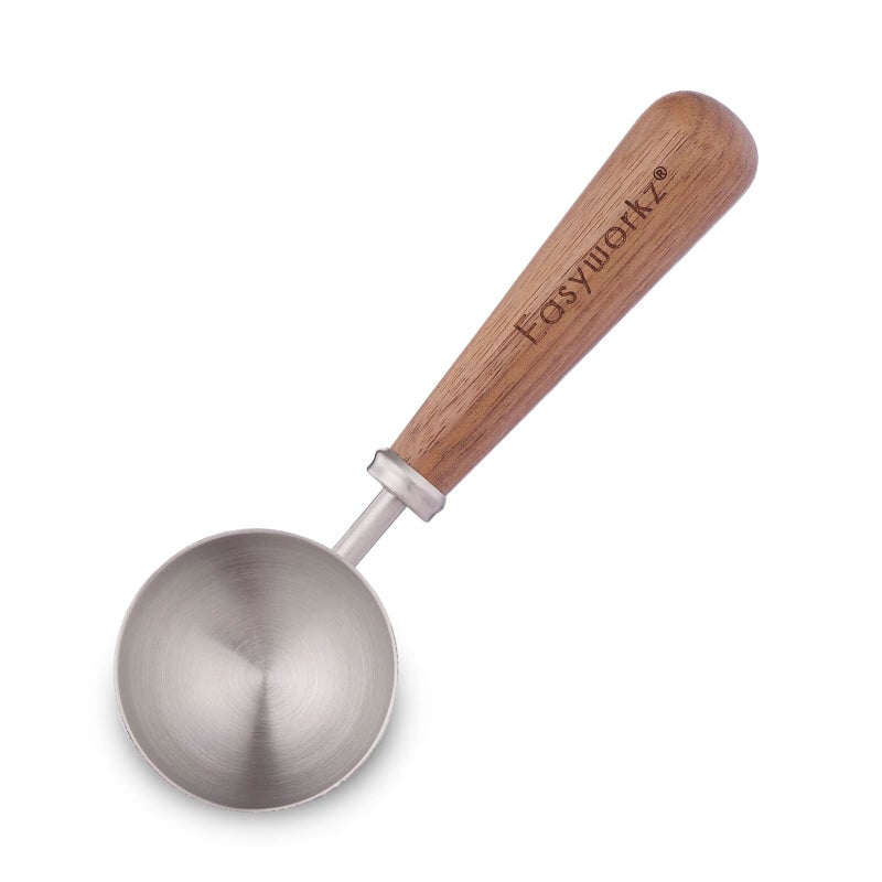 Easyworkz Retro Stainless Steel Coffee Spoon With Black Walnut Handle,10g - Measuring Spoon - Image 1